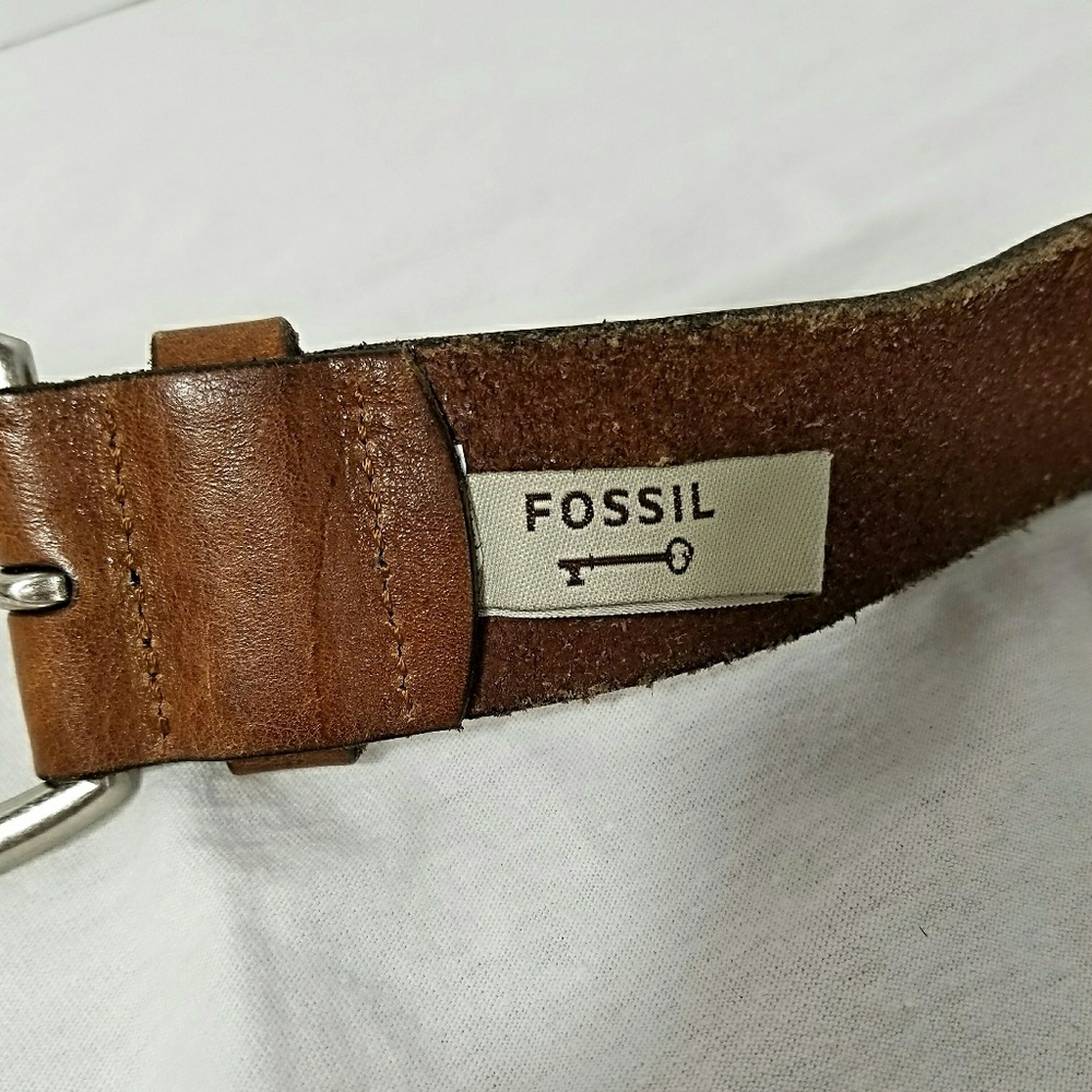 Fossil Floral Brown Leather Belt - Picture 6 of 7